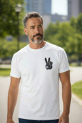 Peace Symbol Minimalist T-Shirt | Streetwear Graphic Tee | Poly Cotton Blend