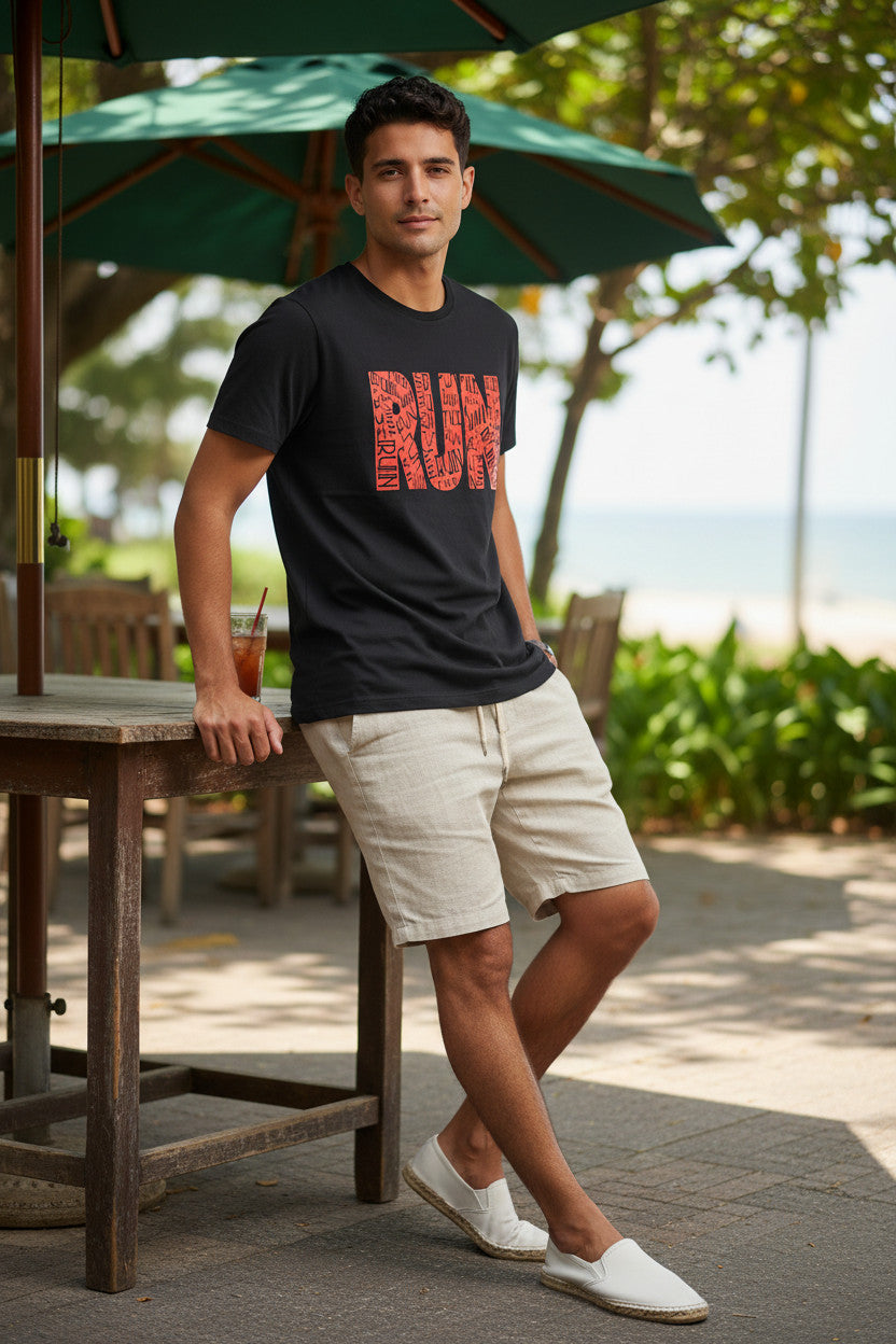 run T-Shirt | Minimalist Inspirational Tee | Positive Message Streetwear