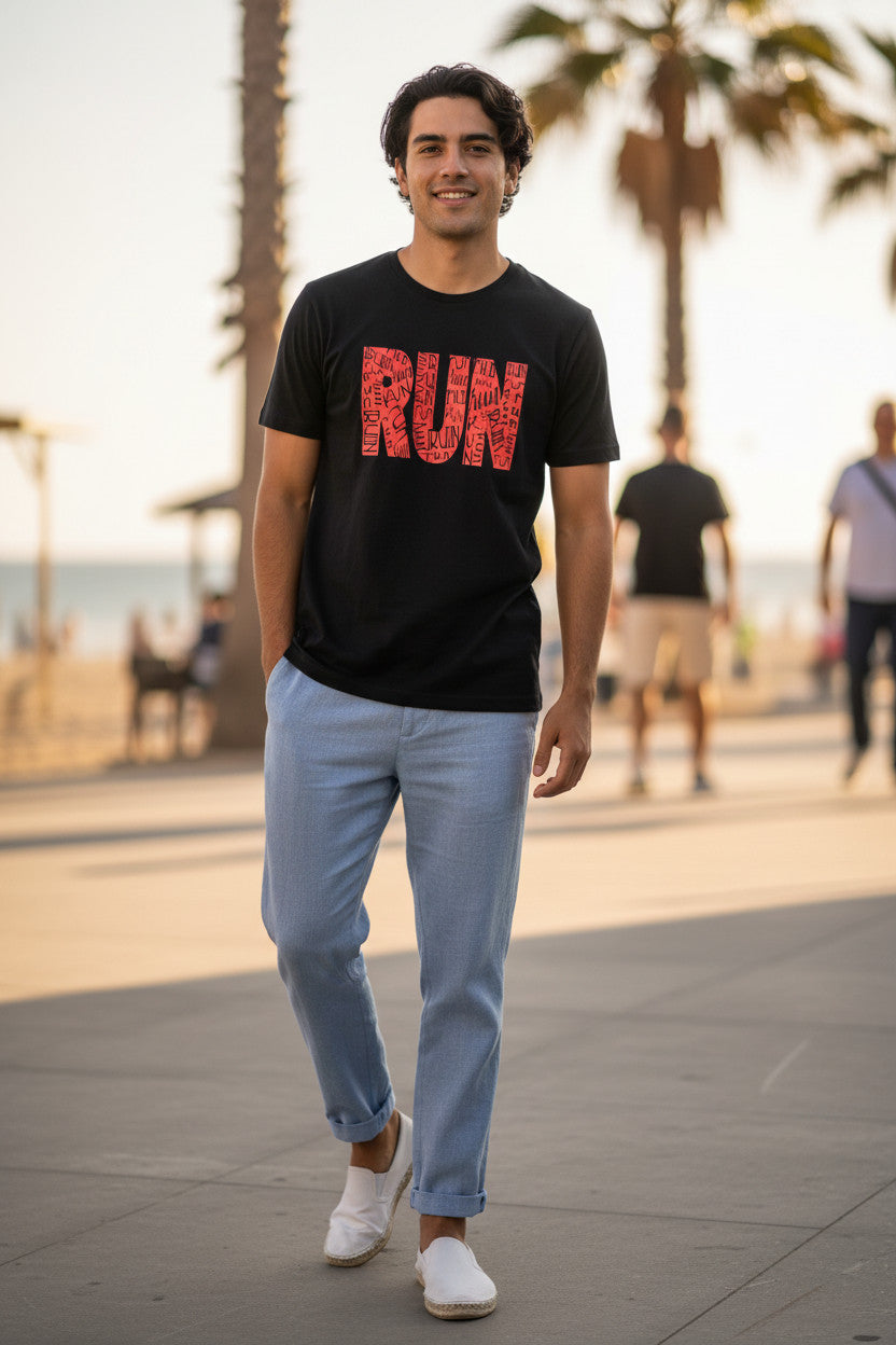 run T-Shirt | Minimalist Inspirational Tee | Positive Message Streetwear