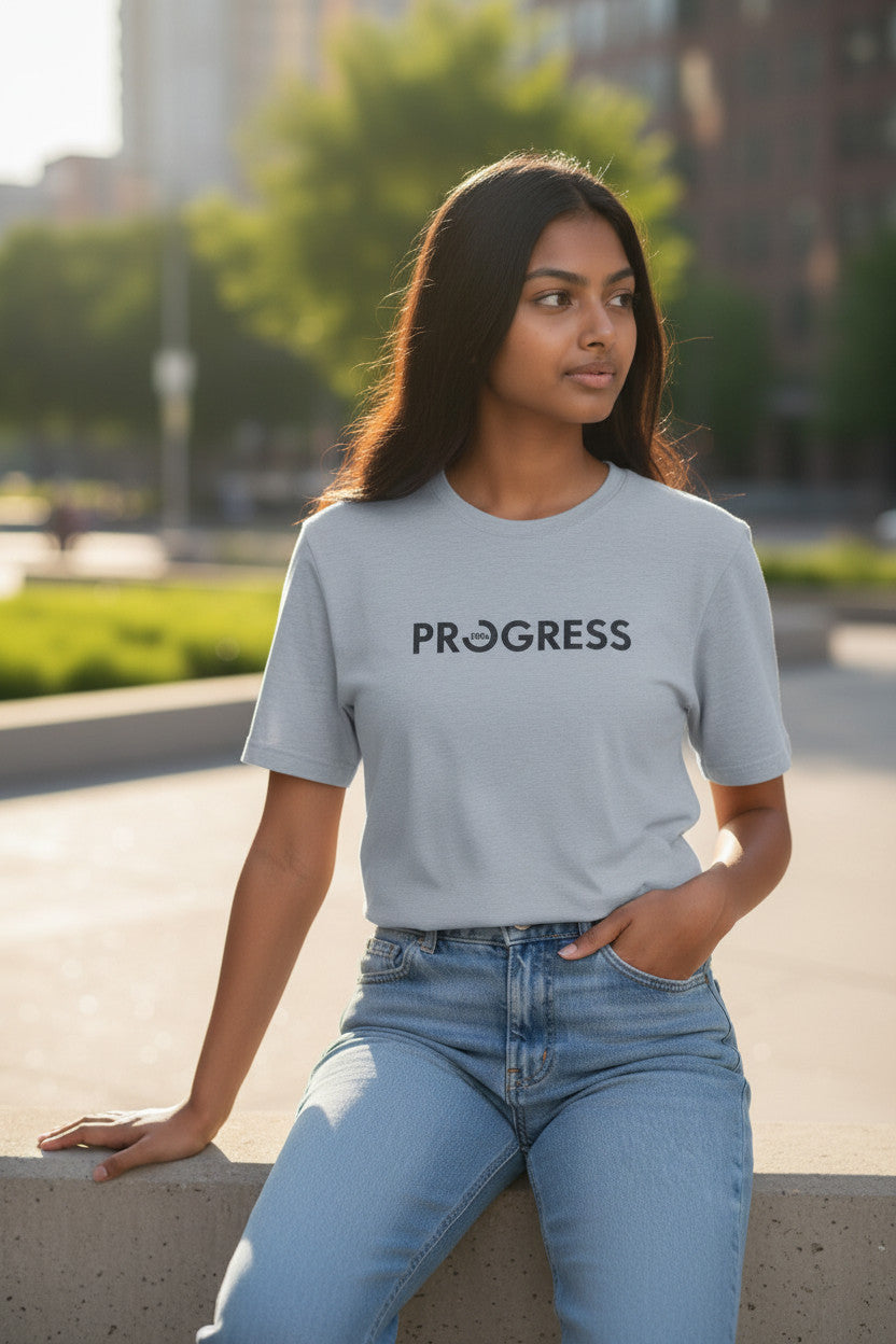 Progress 85% Motivational T-Shirt | Growth Mindset Graphic Tee | Poly Cotton Blend