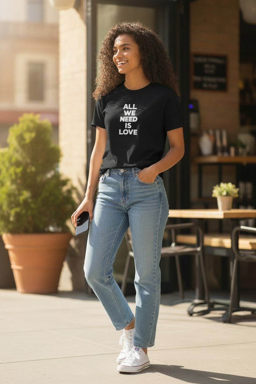 All We Need Is Love T-Shirt | Inspirational Graphic Tee | Unisex Streetwear